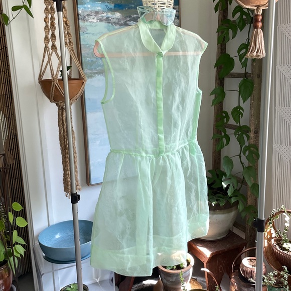 Vintage mint green sheer dress and mint sunglasses bundle - Picture 6 of 8